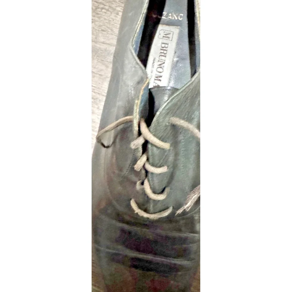 Bruno Magli  Leather shoes 12M dark gray Maioco Cap Toe Oxford Shoes